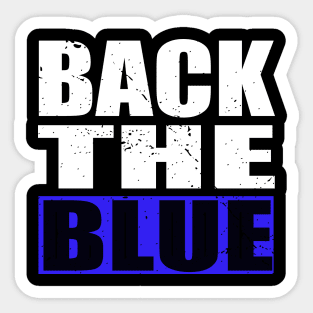 Back The Blue - Thin Blue Line Support Police Officer Sticker